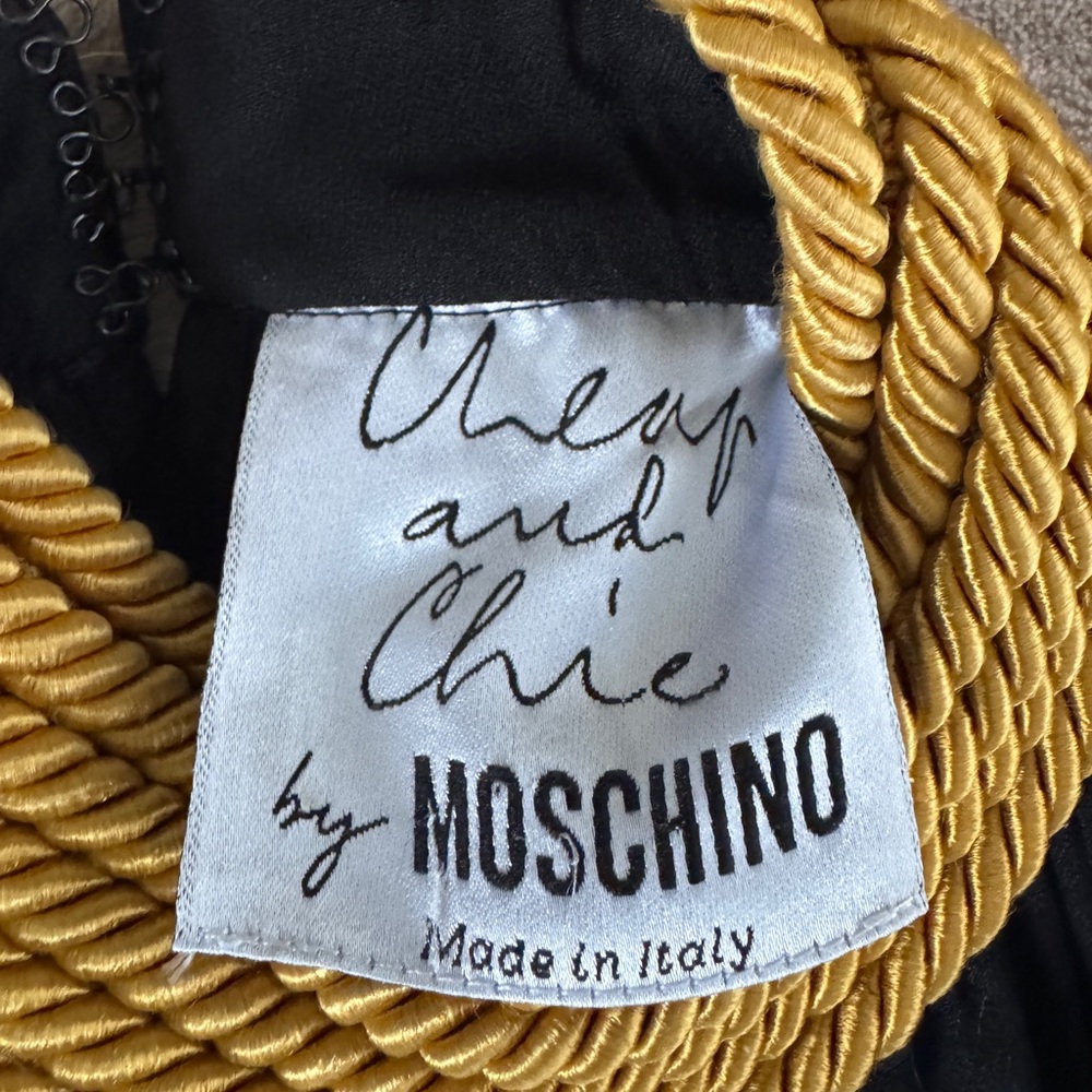 Moschino Cheap & Chic Gold Rope Halter Mini Dress - Picture 5 of 16